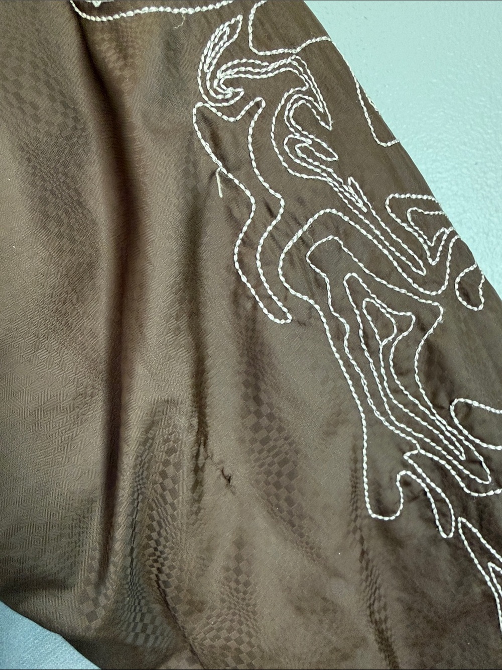 Mountain Hardwear Reversible Embroidered PrimaLoft Jacket Brown Gray Small - Picture 5 of 10